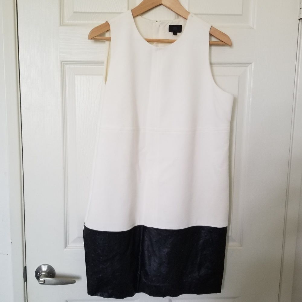 Banana Republic Dress Faux Ostrich Leather Size 8